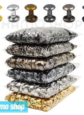 100sets 6-8mm Metal Double Cap Round Rivets Studs Collision