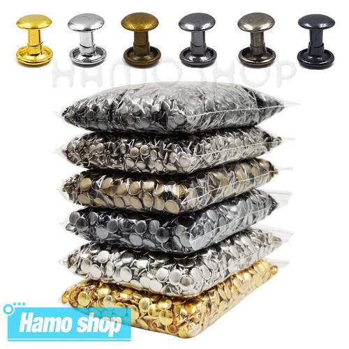 100sets 6-8mm Metal Double Cap Round Rivets Studs Collision