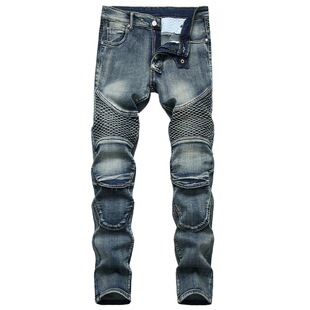 Supply Jeans Men's Riding Knee Pants Nostalgic Motorcycle Je