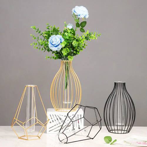 Nordic Styles Hydroponic Flower Vase Geometric Line Frame Ir