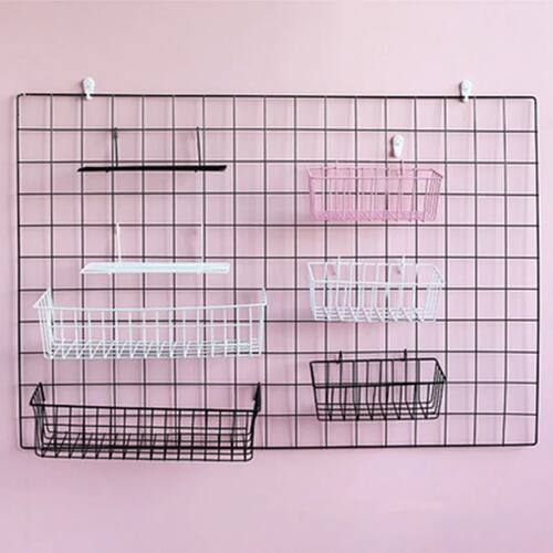 Ins Home Wall Decoration Iron Grid Decor DIY Hanging Rack Wa
