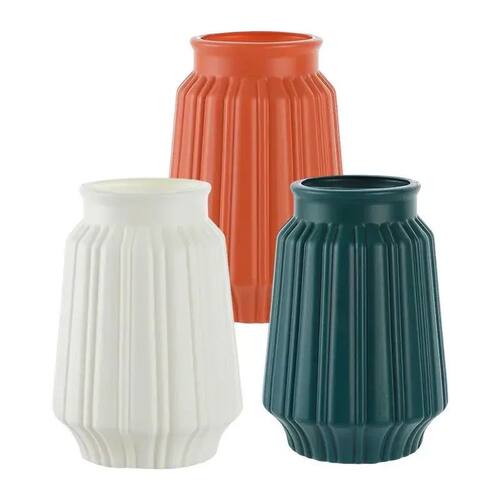Simple Modern Flower Vase White Plastic Vase Flower Pot Bask