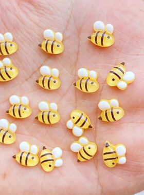 50Pcs New Cute Mini Honeybee Resin Figurine Crafts Flatback