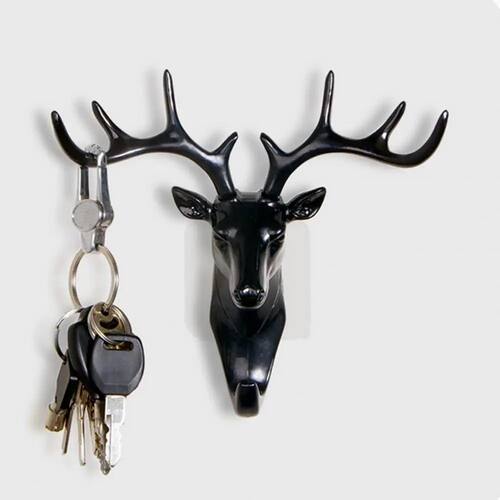 Fashion Cute Antler Hook Deer Head Key Holder Hanger Living