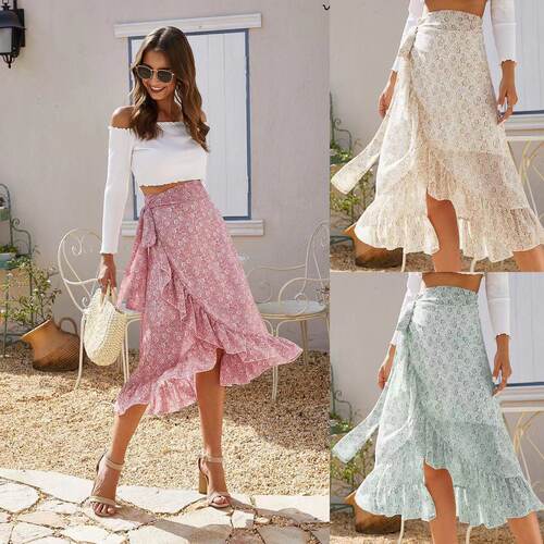 Ready Stock Women's Independent Station Strap Slit Irregular