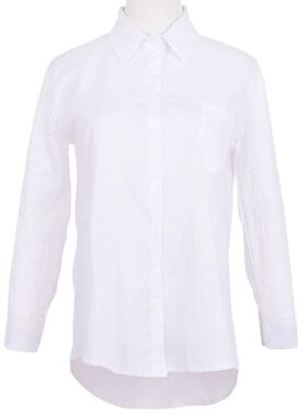 Office White Womens Shirt ops And Blouses Tunics Plus Size W