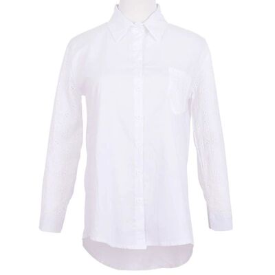 Office White Womens Shirt ops And Blouses Tunics Plus Size W
