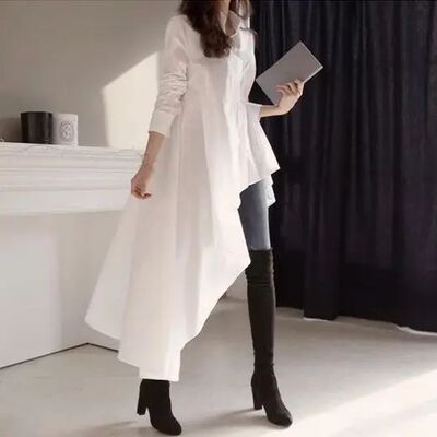 2024 spring new fashion women blouse  loose big yards irregu