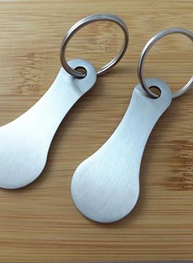 1/2pcs Metal Shopping Cart Tokens Trolley Token Key Ring Dec