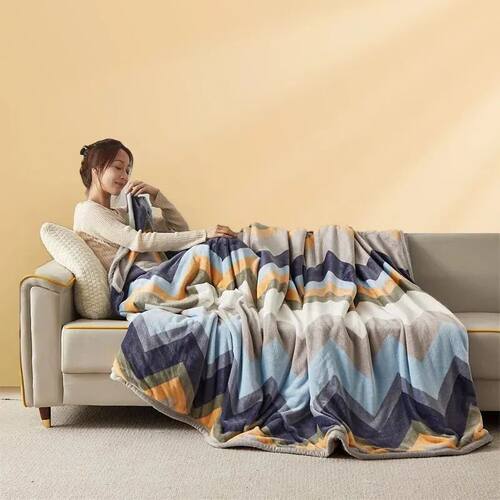 Extra Soft Flannel Blanket Thickened Nap Air Conditioning Bl