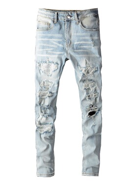 Rendamiri 808 Sreet Denim Casual Trousers Micro Sretch Cotto