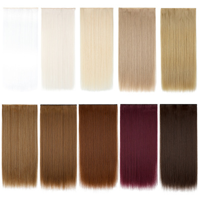 Manufacturers Spot Female Long Straight Hair 5 Card Hair Pie