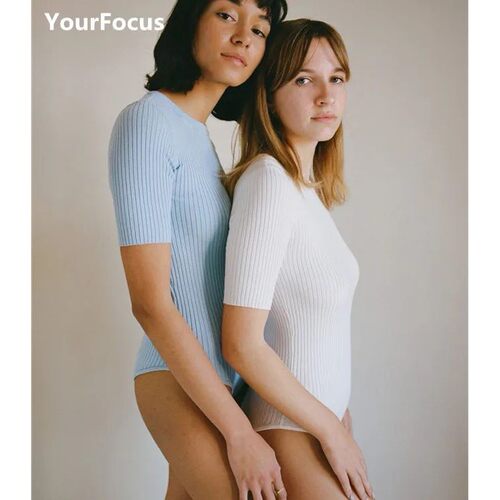 4 colors Vintage retro classic sexy baby blue bodysuits shor