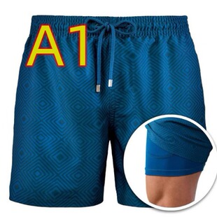 2024 Men's Beach Pants Sweatpants Printed Double Shorts