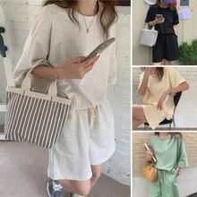 Summer Tracksuit Female Clothes2 Pcs/Set Women T-shirt Short