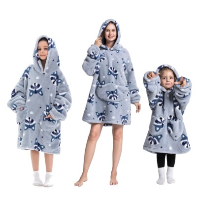 Oversized  Shu Velveteen Warm Blanket for Winter Cozy Hoodie