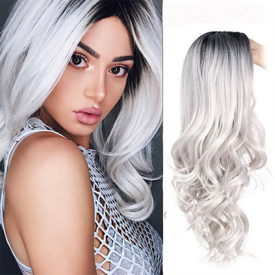 E-commerce Long Curly Hair Long Straight Hair Full Head ver