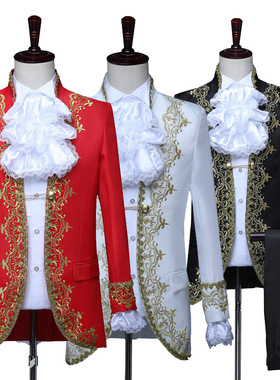 Male European Golden Flower Palace Prince Performance Costum