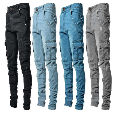 Casual rendy Men's Sretch Multi-bag Leggings Slim Fit Slimmi