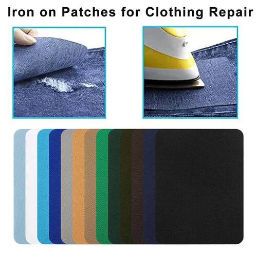4Pcs Iron on Patches Clothing Repair Multi-Colored Fabric Pa
