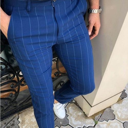 Men's Casual Pants Business Dotted Line Striped Casual Pints