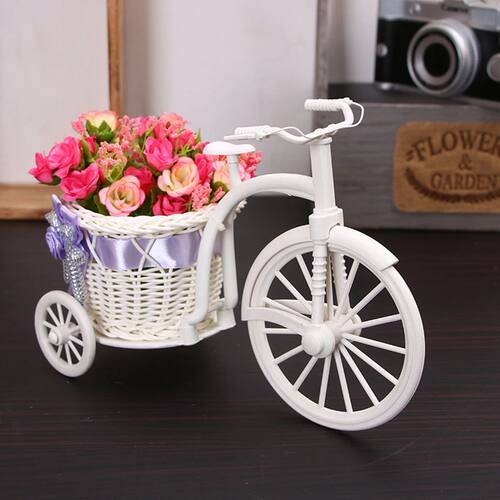Tricycle Shaped Flower Basket Wedding Party Ceremony Decorat