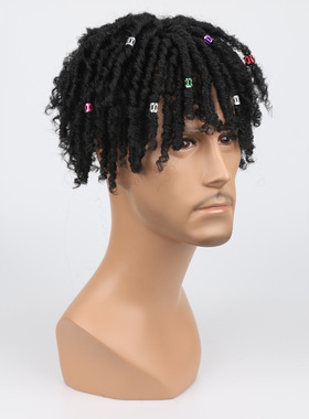 African Men's Short Dreadlocks Afro Hair Blockship-hop Perso