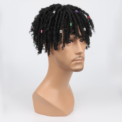 African Men's Short Dreadlocks Afro Hair Blockship-hop Perso