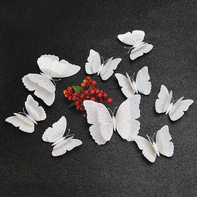 12Pcs Ambilight Double Layer 3D Butterfly Wall Stickers For