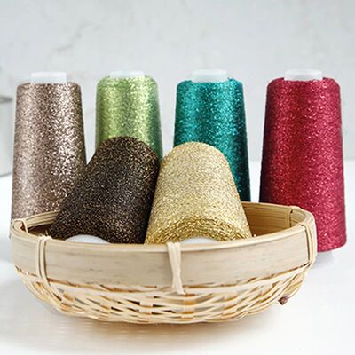 50g/ball Fine Gold Silver Yarn Spark Knited Yarn Crochet Sew