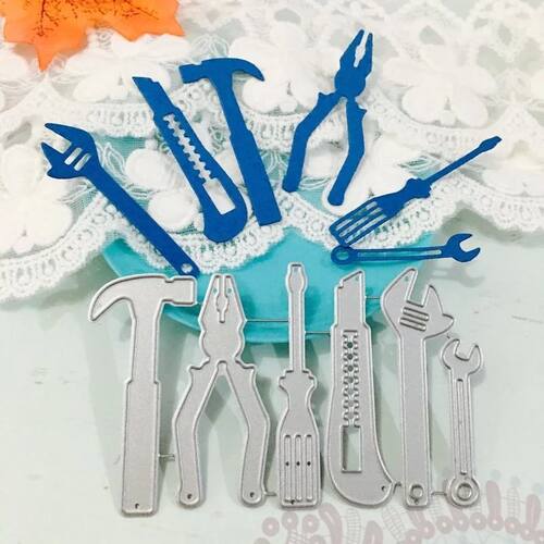 Wrench Hammer Screwdriver Tools Metal Cutting Dies Scrapbook