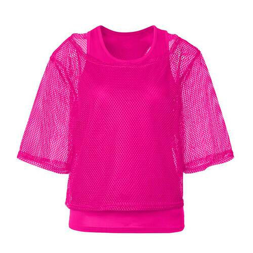 1980s Top Fishnet Party Wear Racer Vest Fishnet Mesh T-shirt
