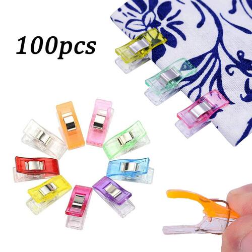 100Pcs Colorful Sewing Clips Multipurpose Plastic Craft Quil