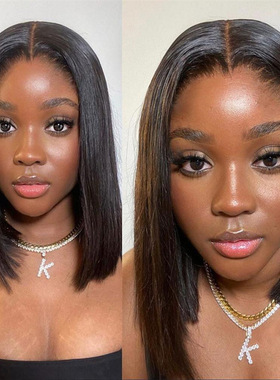 Women's Short Bobo Bob Mid-parted Shoulder-length Short Stra