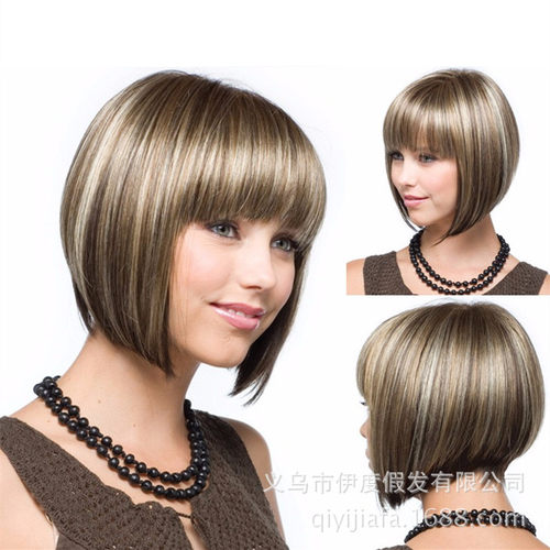 Women's Short Hair Gradient Roserose Mesh ver