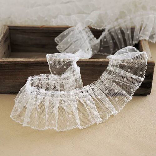 6CM Wide Modern Wavelet Pleated Mesh Yarn Three-dimensional