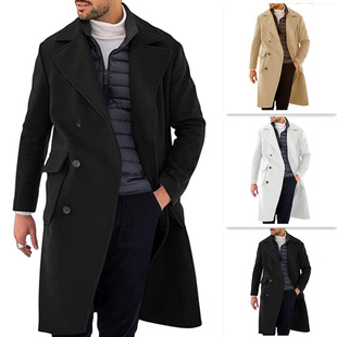 Coat bre 2024 Double Long Thickened Men Woolen Stock Ready