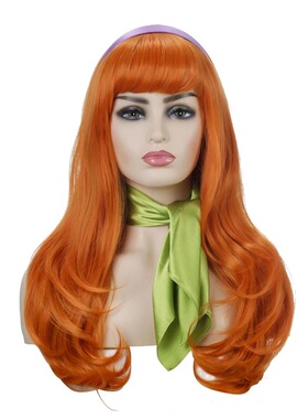 Long Wavy Curly Orange Movie Scooby-doo Blake Curly Hair Sco