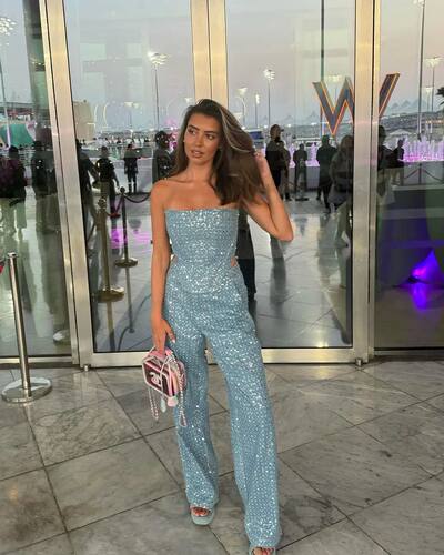 Fashion Sequins Denim Set Women Strapless Tunic Waist Crop T