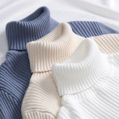 Heliar Women Fall Turtleneck Sweater Knitted Soft Pullovers