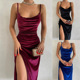 Split Sexy fit Velvet 2025 Party Sling Women Slim Lower