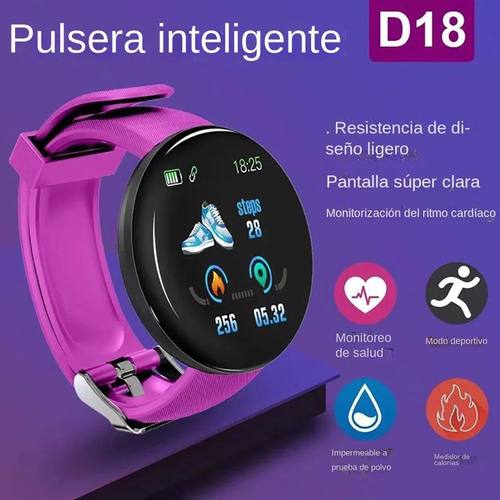 Smart Bracelet Reloj Intelligent D18 Para Hombre Mujer Pulse