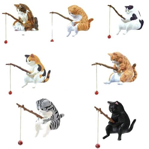 Fishing Cat Ornaments Aquarium Decoration Fish  Landscaping