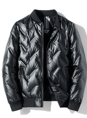 2024 Glossy Men's Down Jacket White Duck Down Atmosphere ren