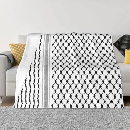 Palestinian Hatta Kufiya Folk Pattern Blankets Coral Fleece