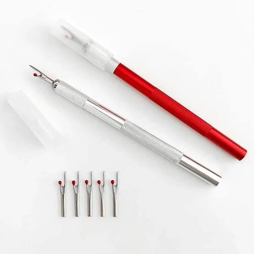 1Pcs Thread Cutter with 5Pcs Replacement Head Seam Ripper St