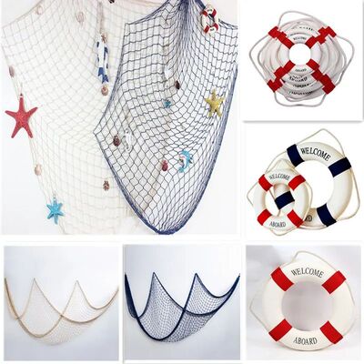 Fishing Net Navy Wall Hangings Studio Prop Room Home Decor S