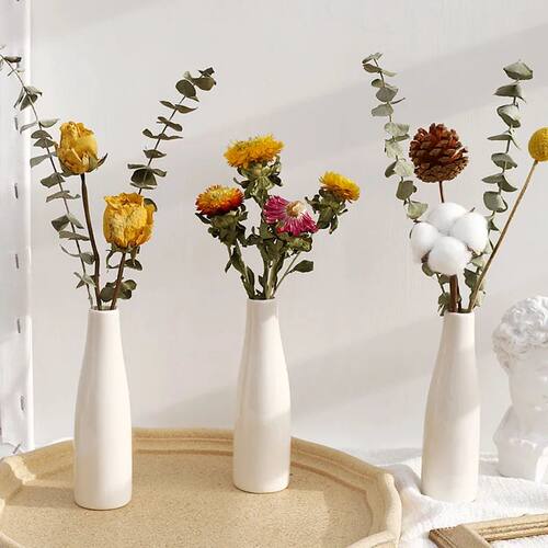 Nordic Ceramic Flower Vase Retro Plant Bottle Flower Arrange