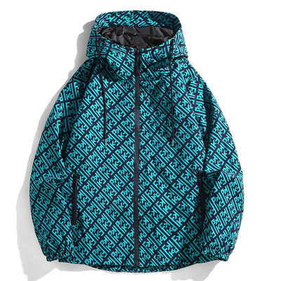 Plus Plus Size Jacket Men's rendy Fat Hooded Jacket Loose Fa