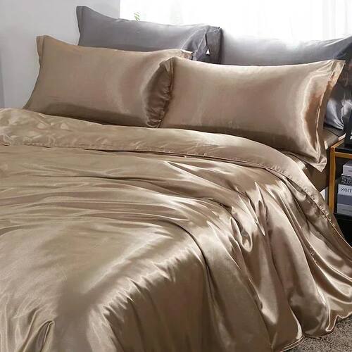 Luxury Satin Bedding Set Duvet ver with Pillowcase European